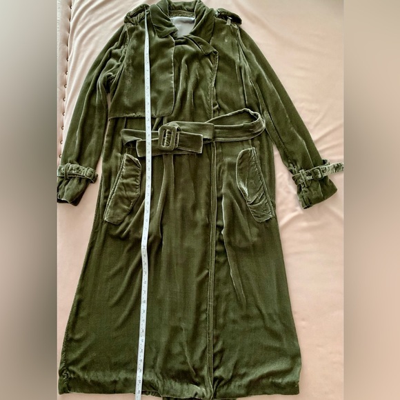 Women Silk Trench Coat - Picture 1 of 7